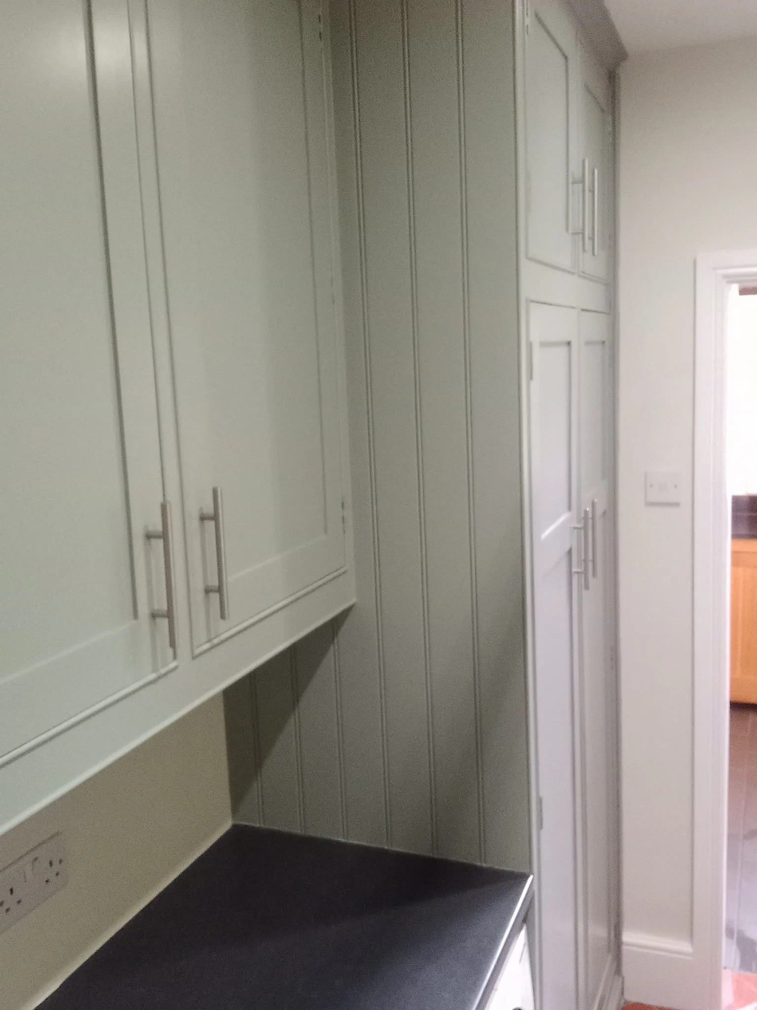 a kitchen with a sink and a counter